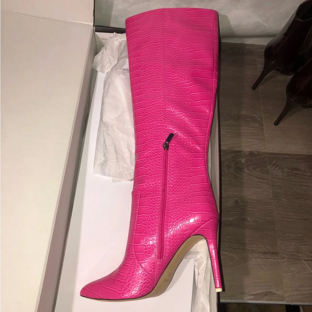 Nine West Taler 3 Medium Pink Boots New - Picture 1 of 5